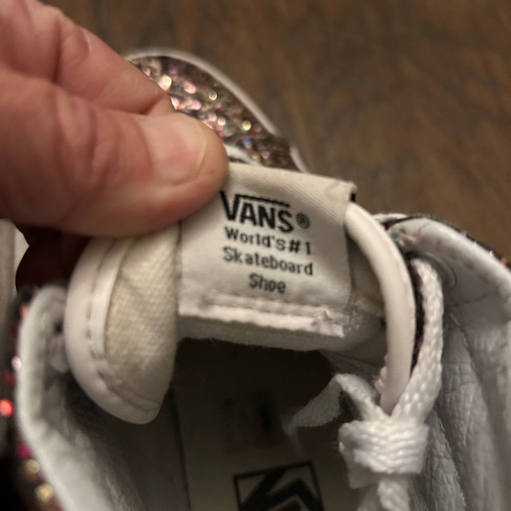 Vans Sk8-Hi Slim Zip Sneakers Pink Chunky Glitter Unisex Women’s 7.5 Men’s 6.0 - Picture 8 of 9